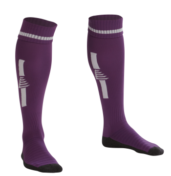 Purple/White Socks